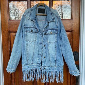 Blank NYC Fringe Denim Jacket